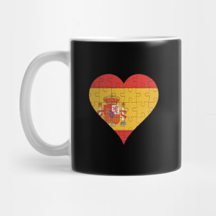 Spanish Jigsaw Puzzle Heart Design - Gift for Spanish With Spain Roots Mug